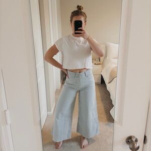 We The Free Light Blue Crop Flare Jeans